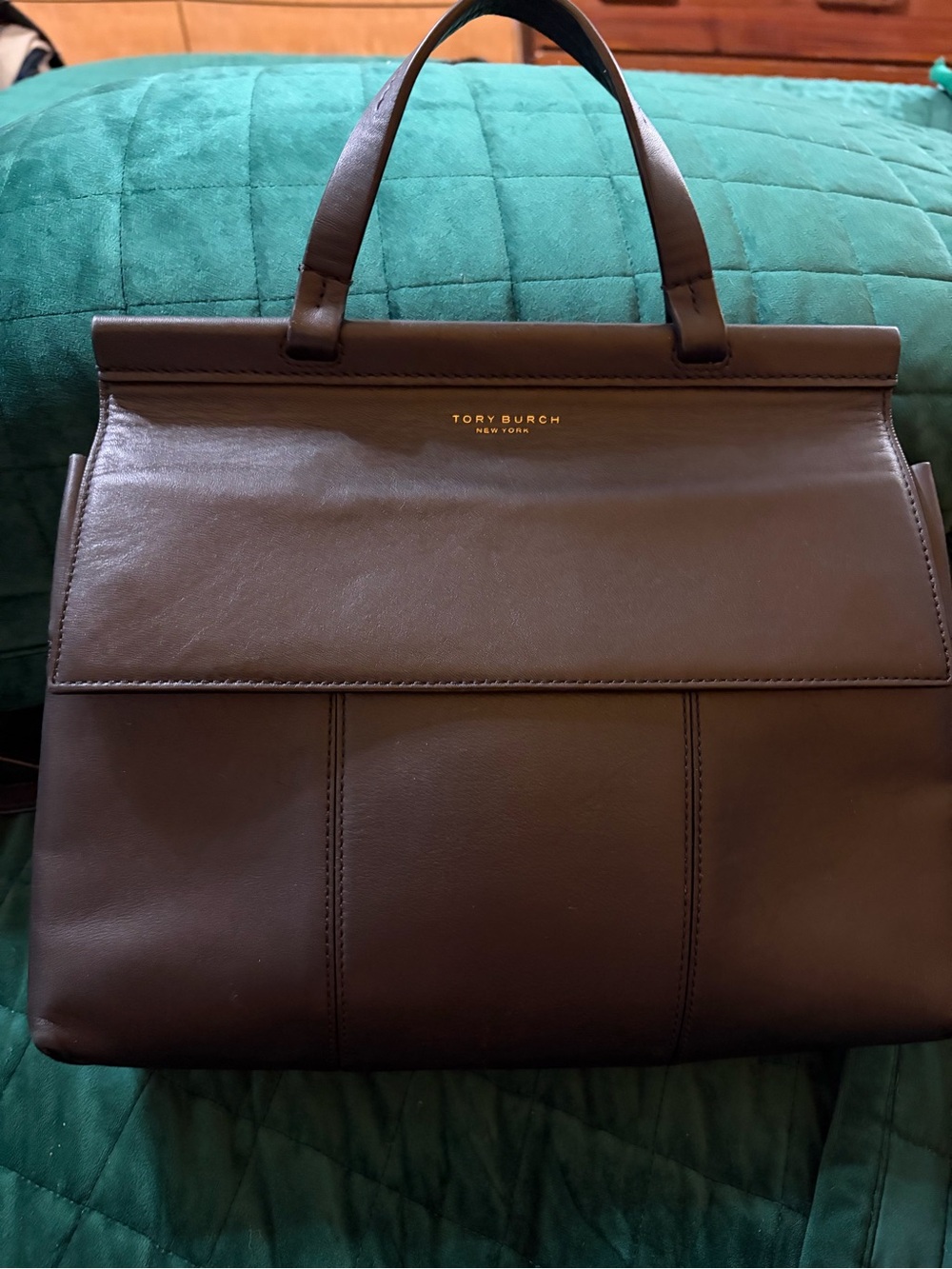 Tory Burch black Leather Top-Handle Bag